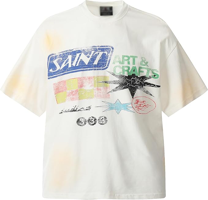 Hip Hop Graphic Print Cotton T-Shirt for Man’s 2024